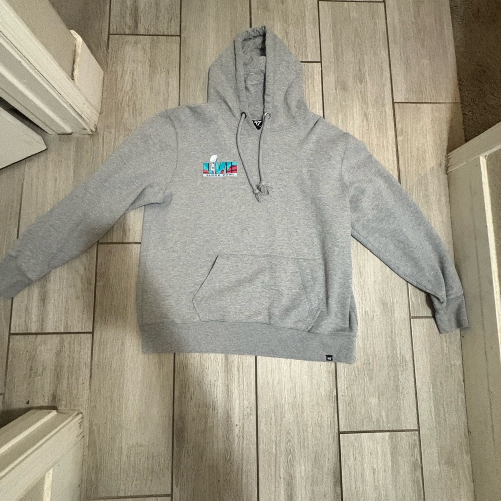 Men’s grey “SUPERBOWL” hoodie SIZE XL